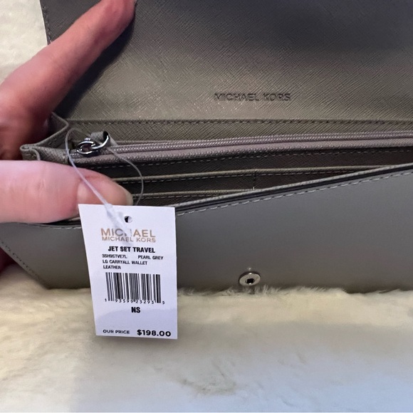 Michael Kors Jet Set Carryall Large Wallet Grey - Picture 3 of 5